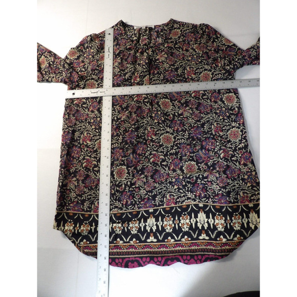 Collective Concepts Tunic Top Shirt Medium Floral Boho Career Casual Peasant - Picture 8 of 11